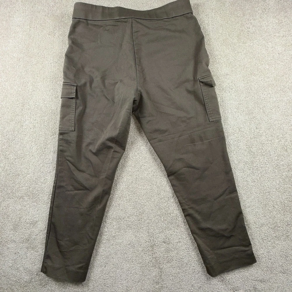 Calvin Klein Cargo Pants‎ Mens Large Green Stretch Mid Rise Straight Leg Pull On